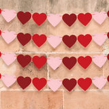Felt Heart Garland Banner for Valentine's Day Weddings & Party Decorations Style 1