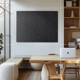 12Pcs Large Felt Bulletin Board Wall Tiles for Office & HomePanels Black