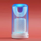 U-Shaped Automatic Electric Toothbrush – With Built-In Sanitizing Cup White