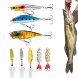 24-Piece Fishing Lure Set with Assorted Baits Sizes & Shapes