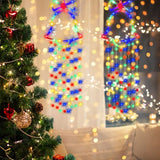 2Pcs Christmas Hanging Bell Light 8 Modes  Colorful Bell Light Xmas New Year Decor