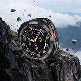 Full Cover Case and Glass Protector Compatible With Samsung Galaxy Watch Ultra 47mm Black