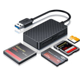 4-in-1 USB 2.0 Memory Card Reader – Adapter for CF, SD, TF, MS Cards