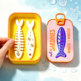 Sardine Shape Jewelry Box Small for Necklace and Earring Storage Orange