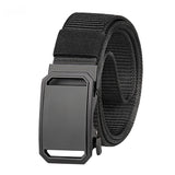 Stretch Tactical Belt for Men Military Work Rigger Hiking Nylon Web Ratchet Quick Release Belt Black