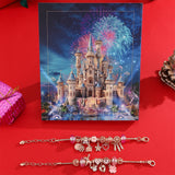 Advent Calendar Charm Bracelets for Girls – 24-Day Xmas Countdown Calendar Pink