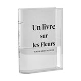 Book Vase for Flowers Room Decor Clear Flower Vase Bookshelf Bedroom Home Office Decor Style 4