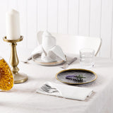 10 PCS Polyester Satin Dinner Napkins for Weddings Hotels Dining White
