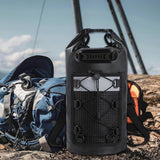 Roll-Top Backpack Dry Bag with Handle for Fishing Boating and Camping Black