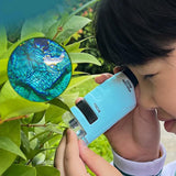 60X-120X Pocket Microscope Portable Handheld Miniscope Blue
