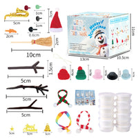 Build a Snowman Kit Christmas Snowman Crafts for Kids Modeling Clay Snowman DIY Kit Xmas Toys