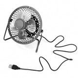 USB Powerful Silent Desktop Fan Small Cooling Fan - 4 inch Black