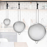 3 Pcs Stainless Steel Fine Mesh Strainers with Long Handles