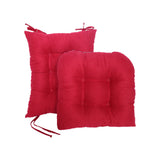 2Pcs Set Non-Slip Rocking Chair Cushion Set with Seat and Back Cushion Red