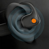 Open-Ear Air Conduction Headphones Wireless with Noise Canceling Mic for Sports Office Black