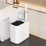 5L Wheeled Bathroom Trash Bin with Toilet Brush 36 Single-Use Heads