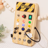 Busy Board Montessori Toy for 6-Year-Olds Wooden Sensory Travel Toy Style 2
