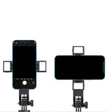 Bluetooth Selfie Stick Tripod LED Light Phone Holder Black