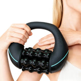 Electric Handheld Rolling Massager with 6 Rotating Rollers 3 Speeds Rechargeable