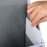5-Tier Over the Door Storage Organizer with 10 Side Mesh Pockets Hanging Organizer with Clear Windows Grey