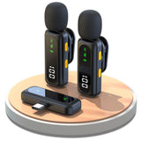 Wireless Lavalier Microphone – Magnetic Mini Mic with LED for Phones