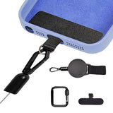 2Pcs Retractable Anti-Theft Phone Tether Wrist Strap 60cm Locking Clip for Travel Hiking Outdoor Activities