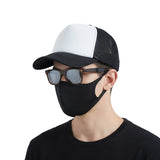 Adjustable Baseball Cap Breathable Mesh Trucker Hat for Outdoor Black