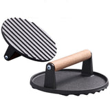 Smash Burger Press Kit with Stuffed Burger Mold Cast Iron Burger Press and Sauce Brush