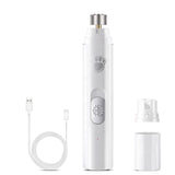 Pet Dog Electric Nail Grinder Rechargeable Nail Trimmers Clipper White