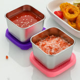 6Pcs 6 Oz Stainless Steel Snack Containers for Food Storage Containers with Silicone Lids