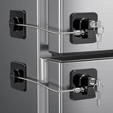2PCS Mini Fridge Lock Cabinet Lock with Keys for Freezer Cabinets Drawers Black