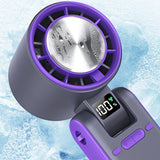 Rechargeable Handheld Portable Fan with Ice Cooler 100-Speed Control Gray