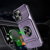 Wallet Card Slot Shockproof Protective Case Compatible With iPhone 17 and 18 Series Purple