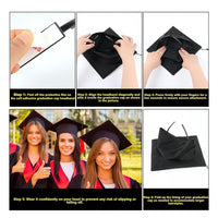 2Pcs Graduation Cap Fixed Hair Hoop Graduation Cap Headband Insert
