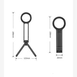 MagSafe Compatible Magnetized Phone Stand – Spring Clip with Foldable Mini Tripod