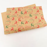 12 Sheets Christmas Wrapping Paper with Jute String Cute Xmas Wrap Kit