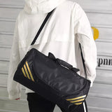 Gym Duffle Bag Travel Duffel Bag Outdoor Shoulder Sports Bag Black and Yellow
