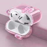 Earphones Case for Apple AirPods 4 – Soft TPU Clear Protective Case Pink