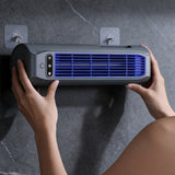 Rechargeable Bladeless Tower Fan USB for Wall Floor Desk Use Grey