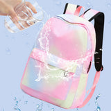 3PCS  Backpack Set with School Bag  Lunch Bag & Pencil Case Pink