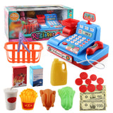 Educational Toy Cash Register with Calculator and Scanner Blue