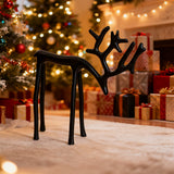 Christmas Reindeer Figurines Centerpieces Decor for Coffee Table Fireplace Small