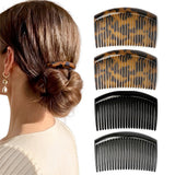 4PCS Large French Side Hair Combs with 23 Teeth for Twist Braid Styling