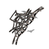3PCS Black Spider Web Skeleton Hand Skull Hair Claw Clips for Women And Girls