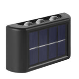 6 LED Solar Wall Light – Waterproof Outdoor Fence Light with Convex Lens White Light