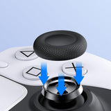 10 PCS TPU Thumb Grip Caps for PS4 and PS5 Controller Joysticks Black