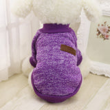 Pet Puppy Dog Cat Warm Winter Sweater Vest Knitted Coat Jacket for Small Dog Purple
