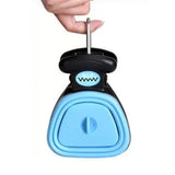 Handheld Foldable Pet Pooper Scooper – Easy Poop Pickup and Cleaner Blue