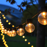 5M 20LEDs Solar Garden Light Bulb String 8 Lighting Modes Warm White Garden Decorative Lights