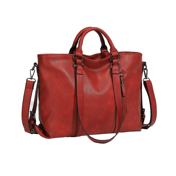 Women Handbag Satchel Tote Crossbody Bag Shoulder Sling Bag for Work and Travel Red